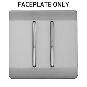 Brushed Steel Spare Plate Wiring Accessories Trendi Decorative Screwless